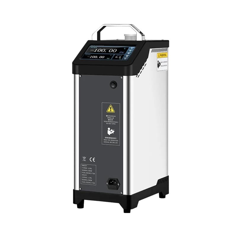 DY-GTL-D ultra-low temperature dry block calibrator showing high-precision calibration well and digital interface.