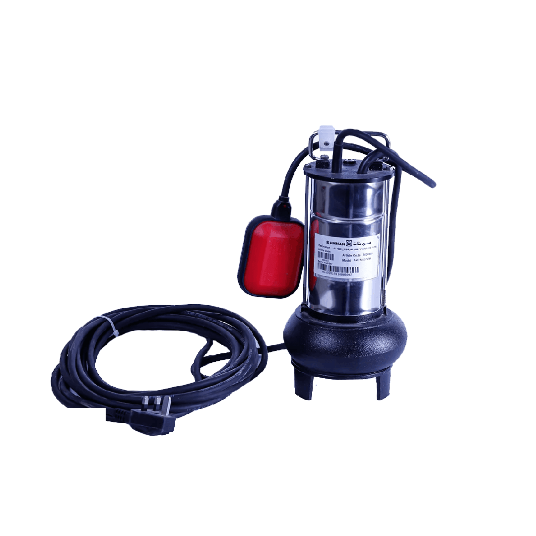 Samnan RiverPure Italian submersible sewage pump with brass impeller, available from 0.6 HP to 1.5 HP capacities.