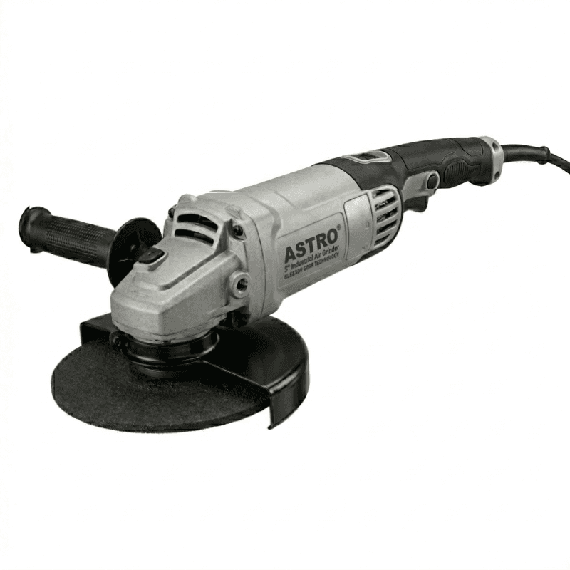 Astro 3005G 5-inch pneumatic angle grinder with high-precision alloy gears and side exhaust for industrial applications.