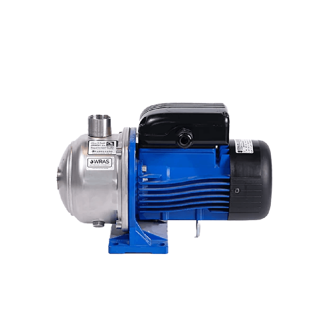Samnan Goulds 0.5 HP Italian-made cast iron water booster pump featuring a 1-inch inlet and outlet.