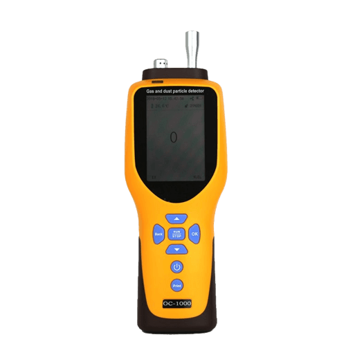 OCG5D2 industrial multi-gas detector showing integrated particle counter and internal pump for professional environmental monitoring.